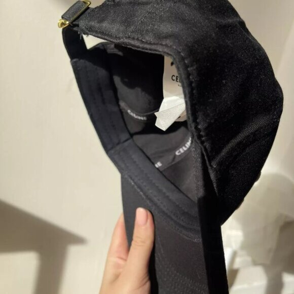 🔘Celine Triomphe Black Adjustable Unisex Baseball Cap - Picture 5 of 5